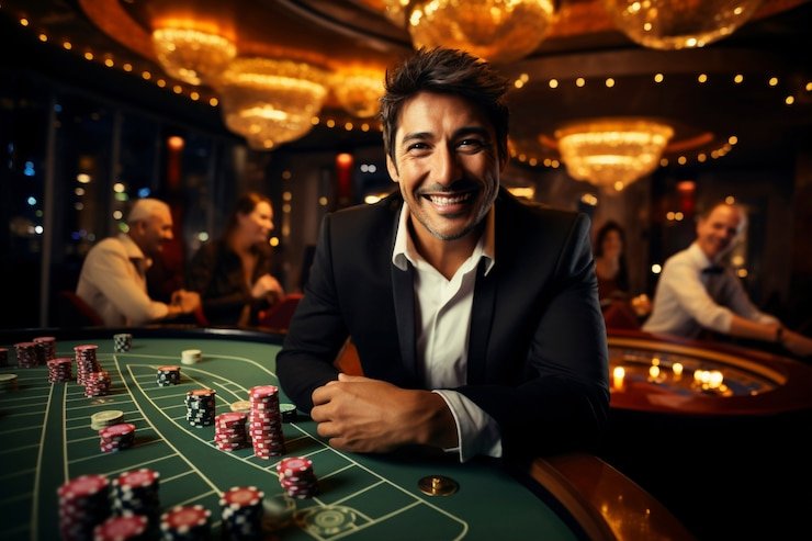 AduQ card game table layout on permata4d id showing player positions and betting interface