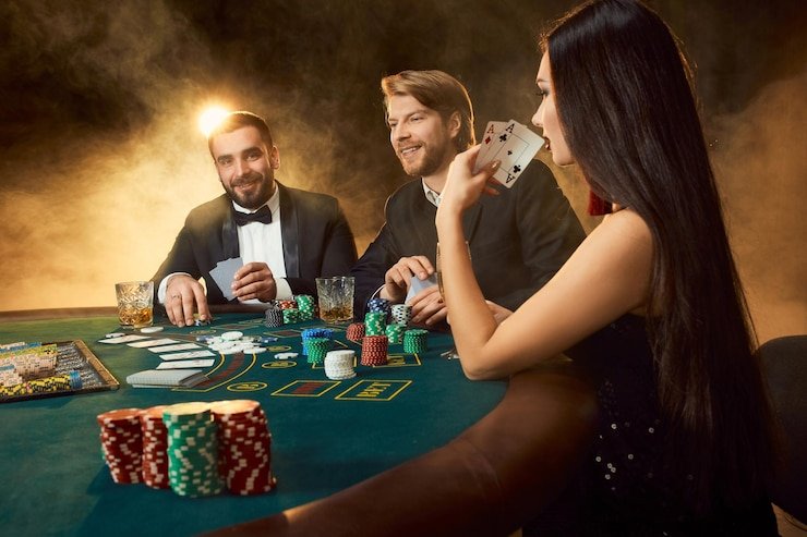 Live casino table with dealer and multi-camera feed
